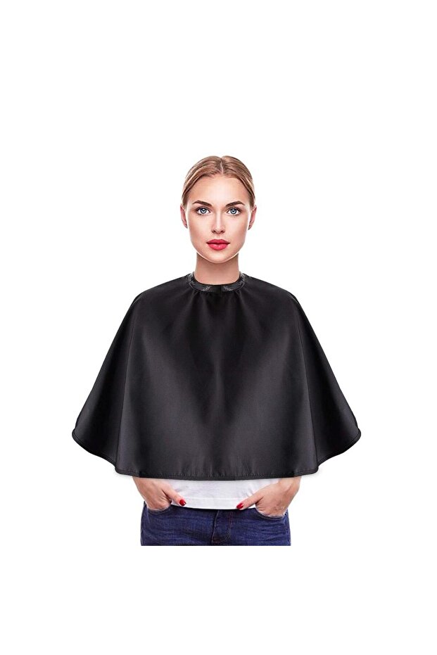 رداء مكياج أسود، مريلة مكياج مقاومة للماء، مريلة صالون تجميل، رداء صبغ، رداء تصفيف الشعر، رداء شامبو للشعر