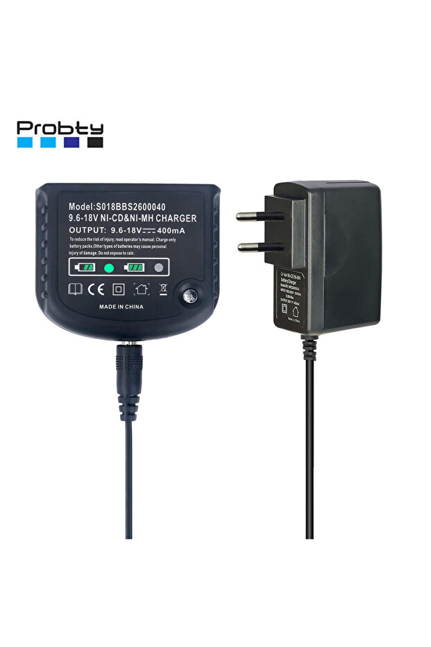 probty EU 9.6V-18V Ni-Mh Ni-CD Battery Charger For Black and Decker HPB18-OPE HPB18 HPB14 HPB12 BD18