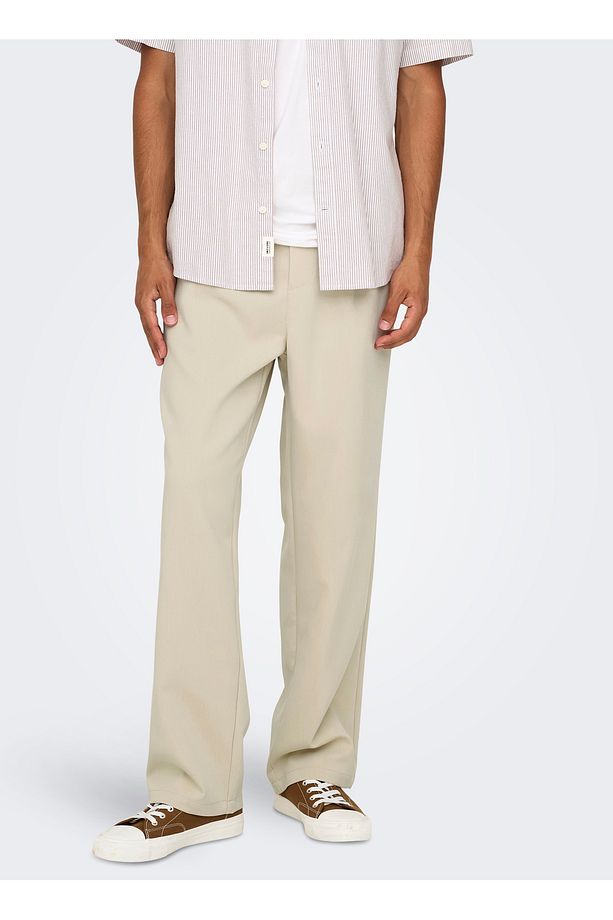 Normal Bel Boru Paça Ekru Erkek Pantolon ONSWILL 0292 LOOSE STRING PANT NOOS - 3
