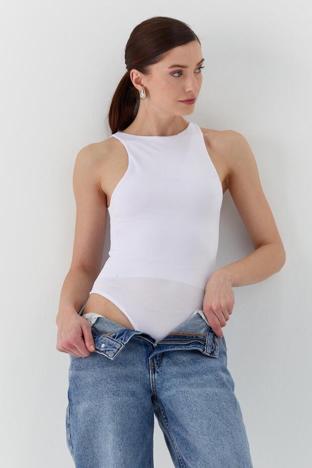 Snap button blouse white - 1