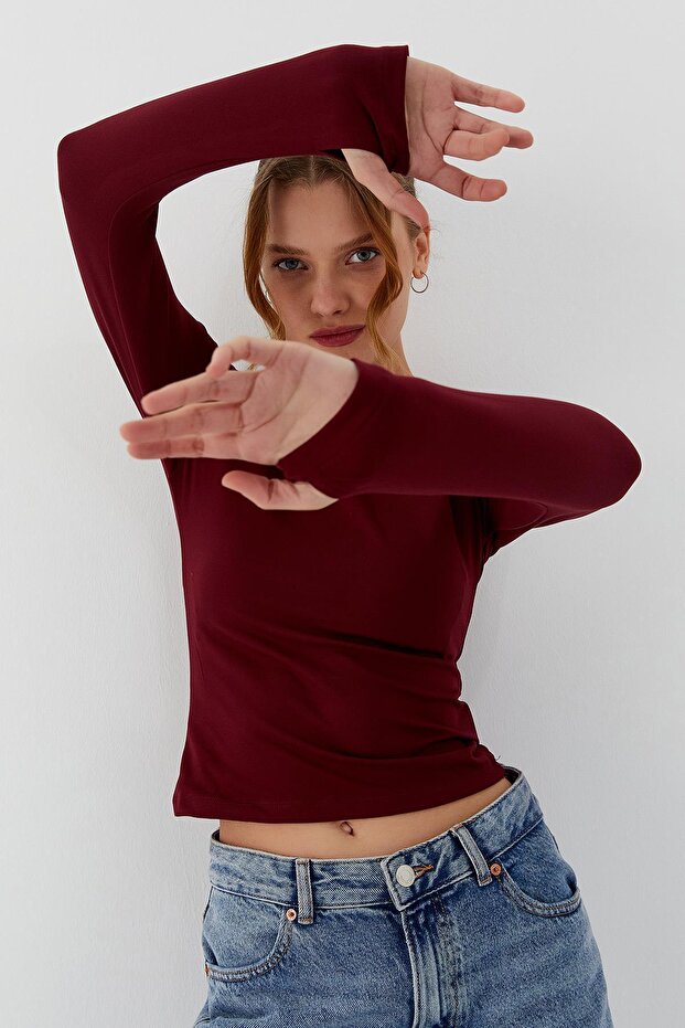 Finger Snap Body Claret Red