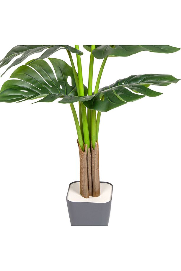 Yapay Ağaç Monstera-Deve Tabanı Gerçek Dokulu 6 Yapraklı Yeşil 85 Cm. - 3