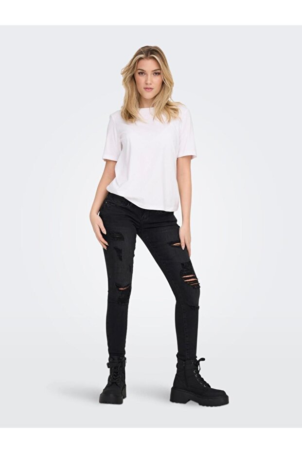 Basic Solıd Color T-shirt - 1