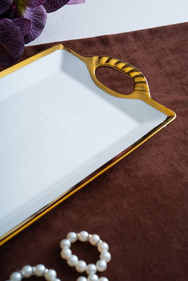 Arven Rectangular Gold Presentation Tray - 41 cm - 2