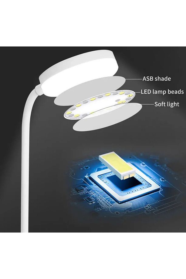 USB Şarjlı Esnek Tasarımlı Dimlenebilir Masa Lambası - 7