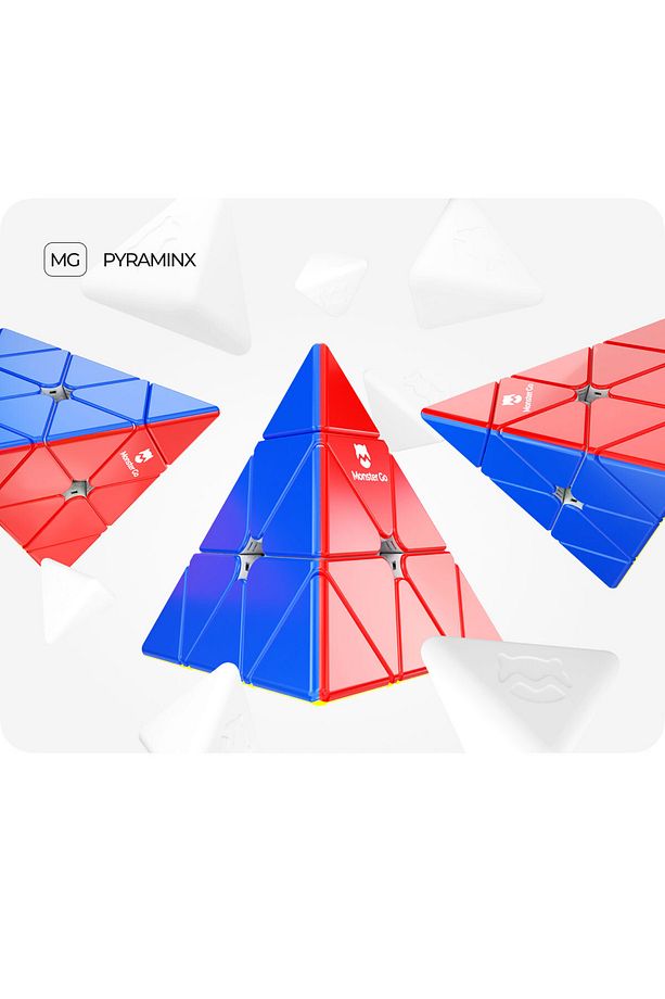 Monster Go Pyraminx Küp Hız Piramit Çıkartmasız Küp Türkiye Resmi Satıcısı (GAN ÜRETİMİDİR) - 3