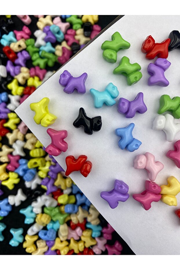 25Gr Mixed Color Dog Model Beads, Animal Model Jewelry Making, Hobby Beads