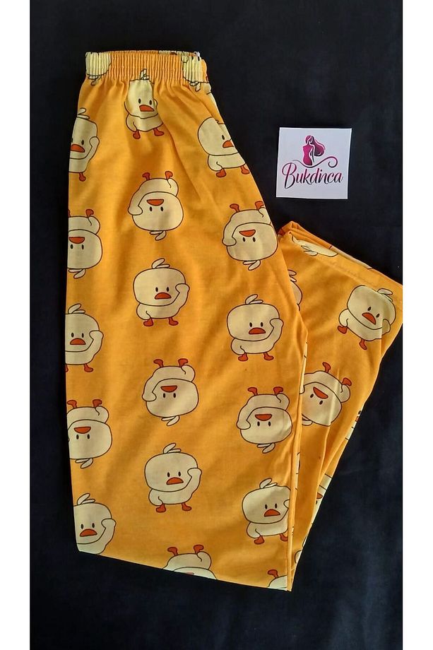 Bukadinca Sarı Civciv Desenli Rahat Pijama Altı - 1