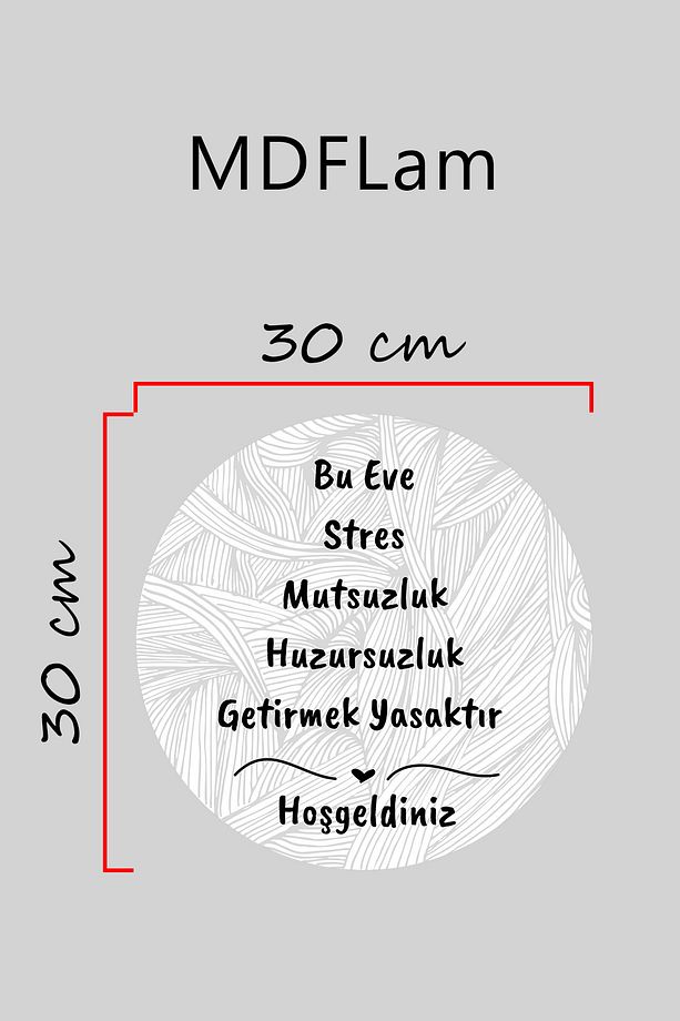 Dijital Baskı beyaz desenli, bu eve desenli Kapı süsü, Duvar Süsü - 3