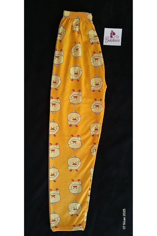 Bukadinca Sarı Civciv Desenli Rahat Pijama Altı - 5