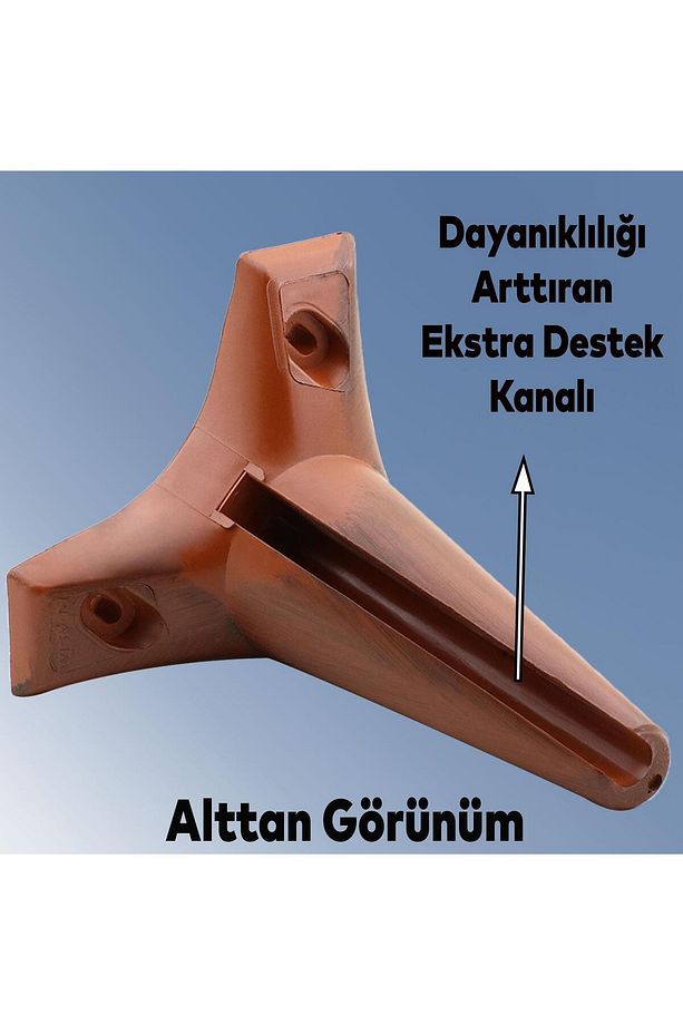 (8 ADET) Aspen Lüks 15 Cm Mobilya Kanepe Koltuk Tv Ünitesi Yükseltici Ayağı Ayakları Ahşap Desenli - 5
