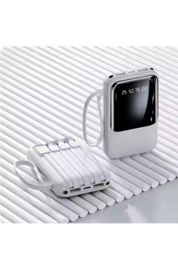 10000mah 20w Compact Hafif Taşınabilir Powerbank Type-c Lightning Usb Kablolu - 2