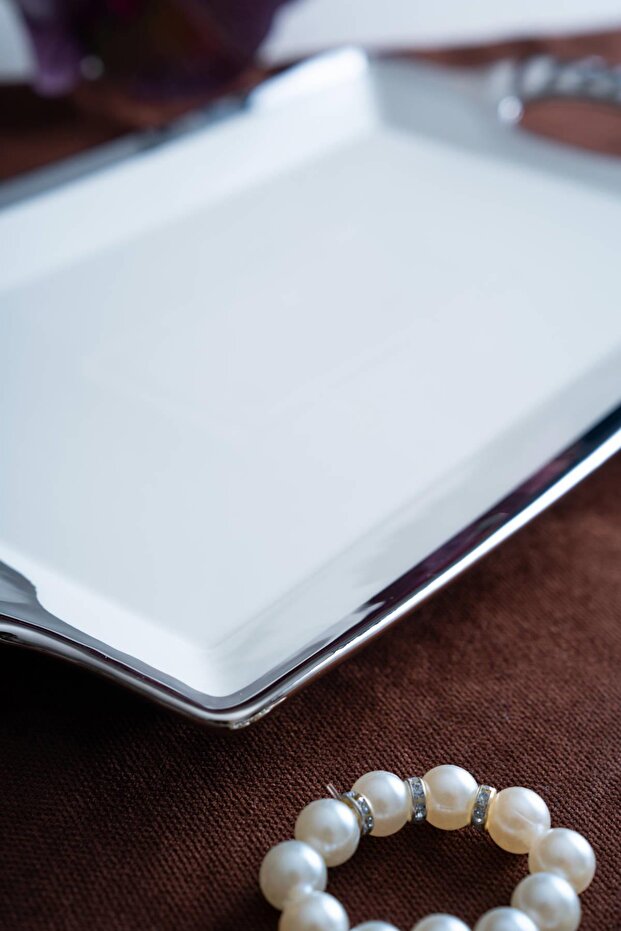 Arven Rectangular Silver Presentation Tray - 33 cm - 7