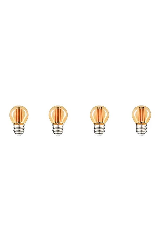 G45 Minik Top E27 Led Filament Rustik Ampul 6w Gün Işığı - 4 Adet - 1