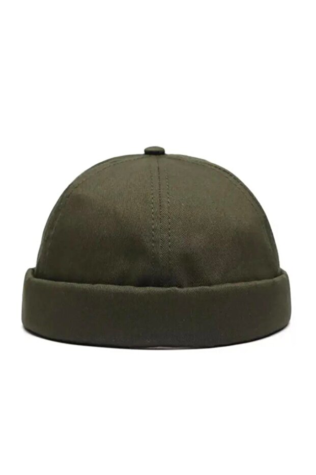 2'li Set Pamuklu Kumaş Arkasından Ayarlanabilir Sipersiz Hip Hop Docker Siyah-Haki Erkek Şapka - 2