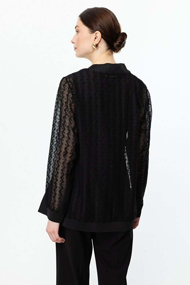 İç Atletli Dantelli Hırka - 5