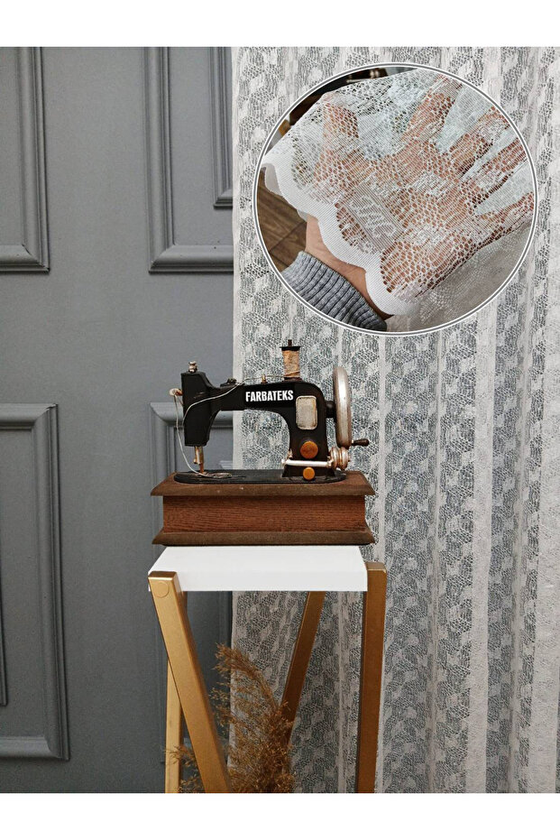 Farbateks Dikim Atlas Örme Modern 2kat Tül Perde - 1