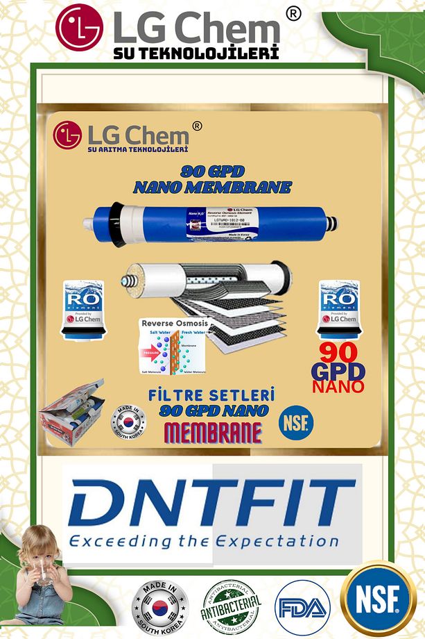 LG Chem DNT FITTINGS MEMBRAN YENİLEME 8 PARÇA SETİ MEM-MEMKABI-SHUTOFF-FLOW-CHECKV-DİRSEKLER - 2