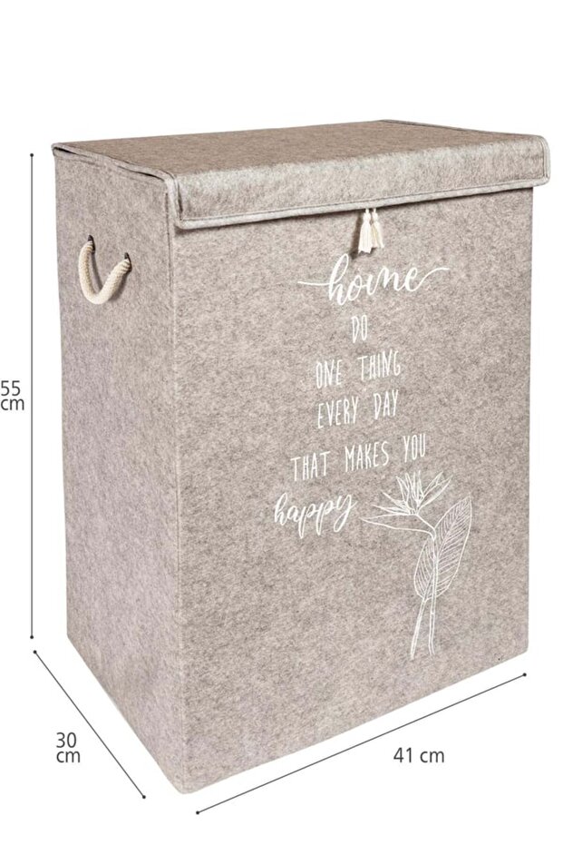 Keçe Kapaklı Mega Kutu - Bej - 3