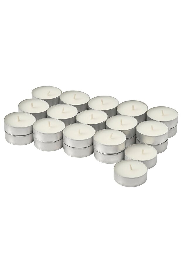 TRÅDCYPRESS Scented Tealights 3.5hr 30-Pack, Fresh Linen/White, 3.8 cm Diameter