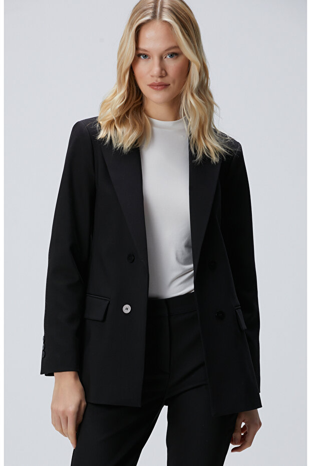 Siyah Blazer Ceket - 4