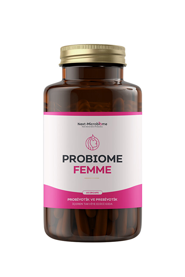 Probiome-Femme Probiyotik ve Prebiyotik İçeren Takviye Edici Gıda 60 Kapsül - 1