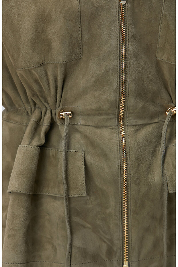 Haki Süet Yelek - 6