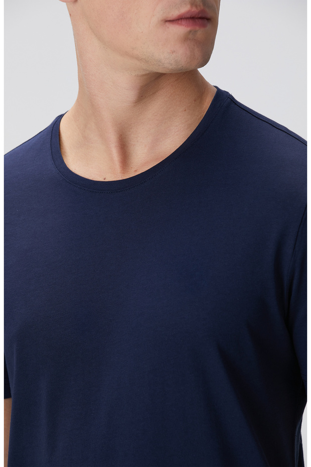 Lacivert Basic T-shirt - 6