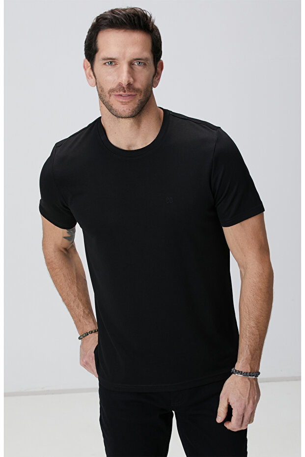 Siyah Basic T-shirt - 1