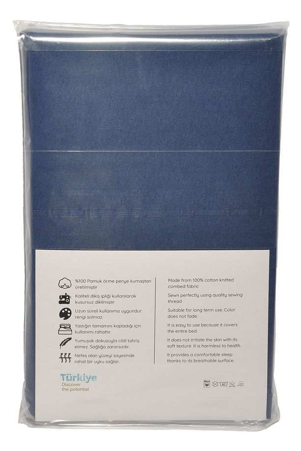 %100 Pamuk Penye Yastık Kılıfı (FLAPLI-2 Adet) - 5