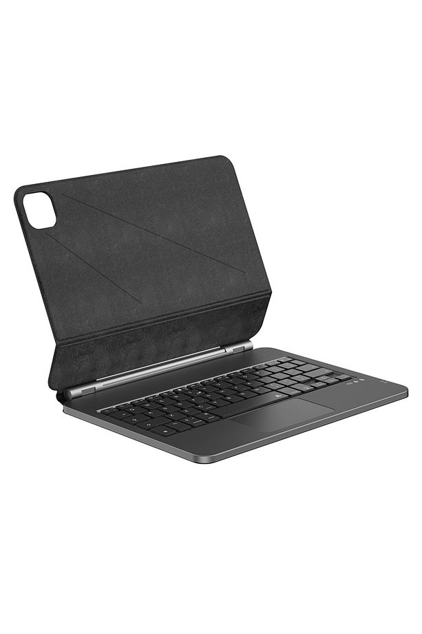 iPad Air 13 2025 M3 Wiwu MK-003 Gizli Kalem Bölmeli Touchpad Klavyeli Standlı Kılıf Siyah - 1