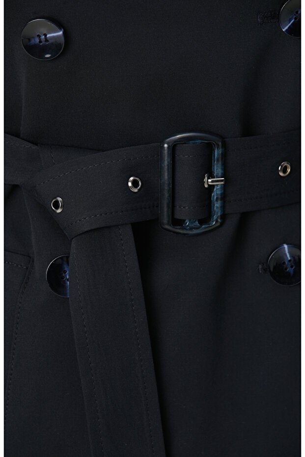 Lacivert Pardösü - 7