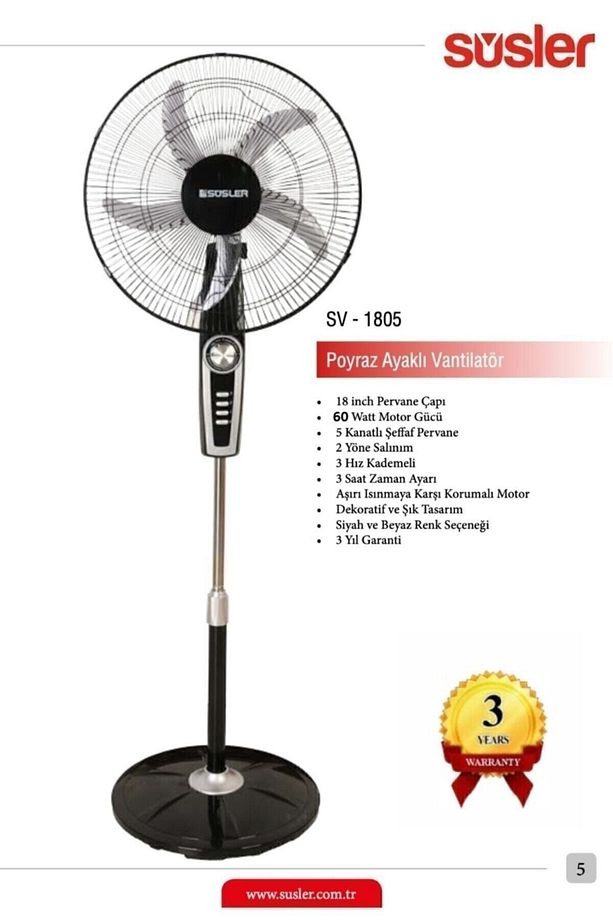 Ayaklı Vantilatör Sv-1805 - 1
