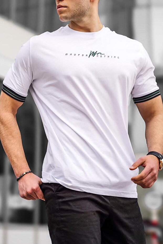 Beyaz Basic Erkek Tişört - 3