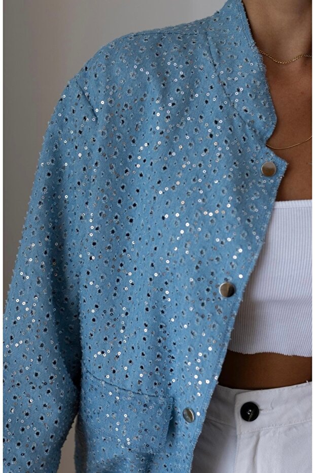 Mavi pullu ceket - 2