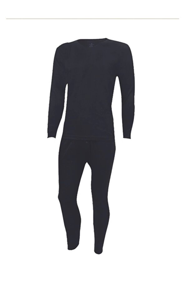 Men's Black Interlock Suit Size L - 2
