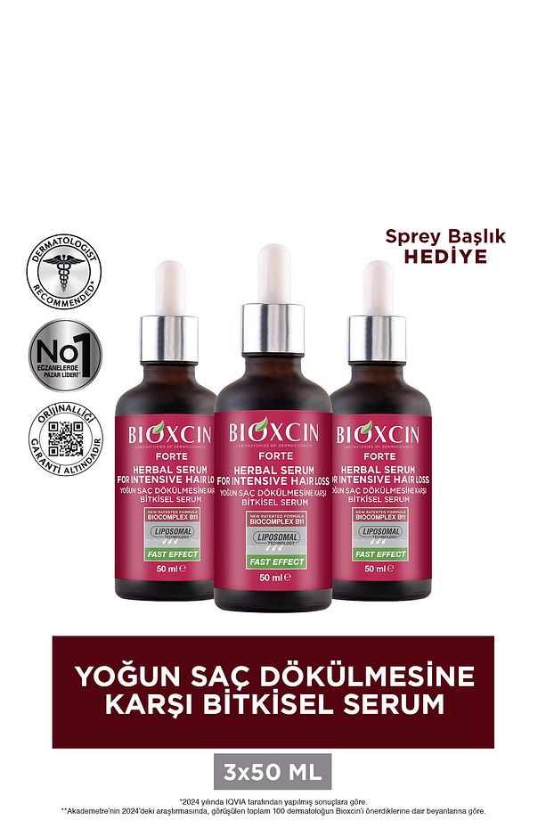 Forte Yoğun Saç Dökülmesine Karşı Bitkisel Serum 3x50ml - 3