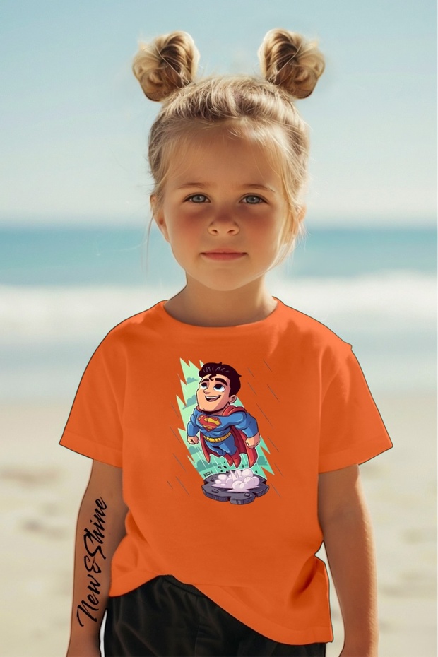Superman Printed Oversize Kids T-Shirt