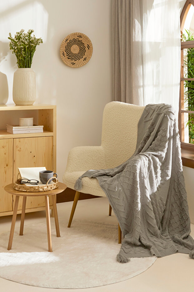Sweet Knitwear Tv Blanket Gray