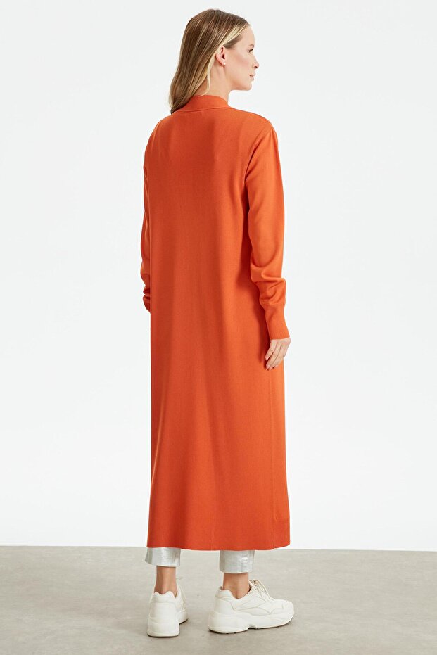 SOSİS CEPLİ BASIC RAYON HIRKA ORANJ - 3