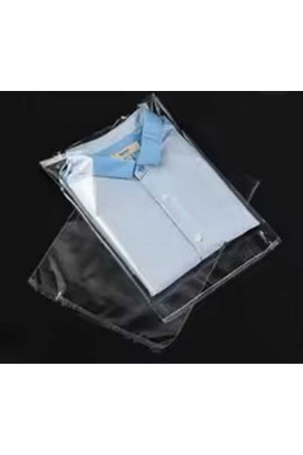 45 X 65 20 ADET Bantlı Şeffaf Jelatin Poşet (Kıyafet Çeyiz Poşeti) - 8