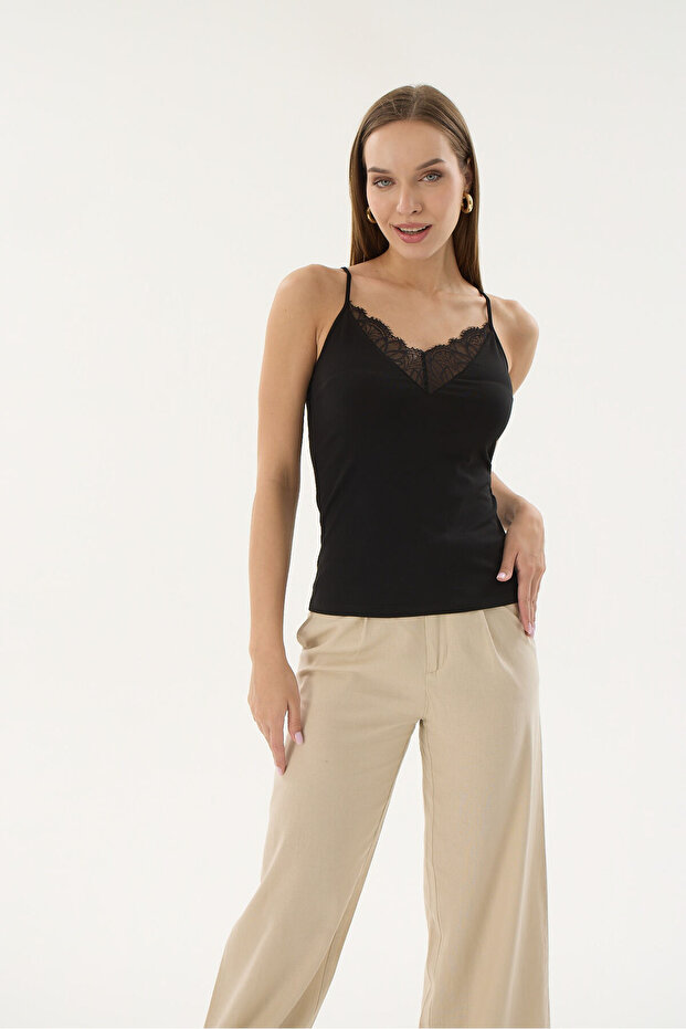 16271 MODAL DANTELLİ İNCE ASKILI ATLET - 2