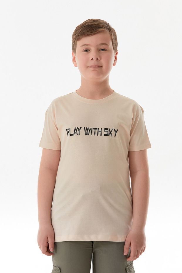 100% Cotton Play with Sky Printed Boy's T-Shirt