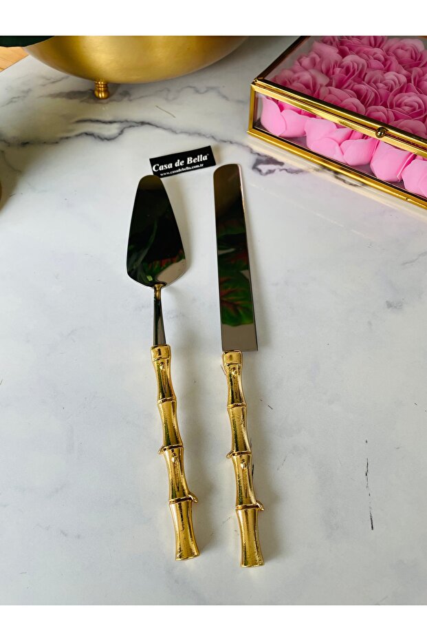 Bambu Görünümlü 5 Parça Çelik Servis Seti - 7