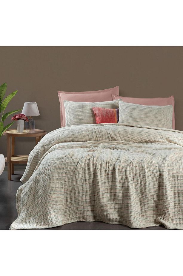 Rosi Multıcolor Tek Kişilik %100 Pamuk Yatak Örtüsü 180*220 cm - 1