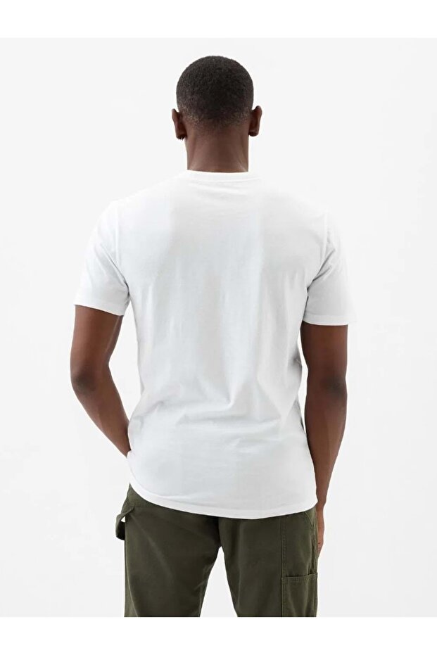 V-Everyday Soft Basic Logo Erkek Tişört - 4