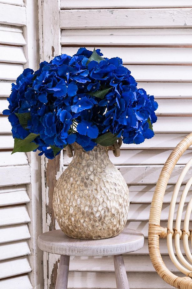 Yapay Ortanca Çiçeği Mavi 45 Cm 5 Dal - 2