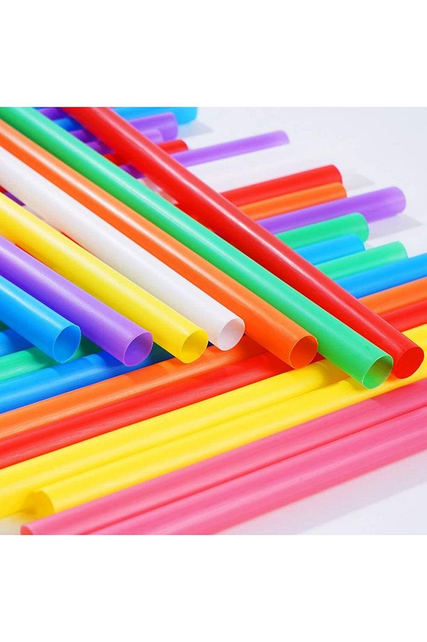 Tek Kullanımlık Renkli Pipet Frozen Soğuk, Sıcak Içecek Için 50 Adet/paket - 4