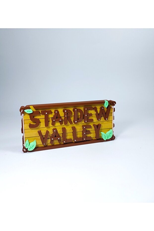 Stardew Valley Logo 3D Baskı Dekor - 3
