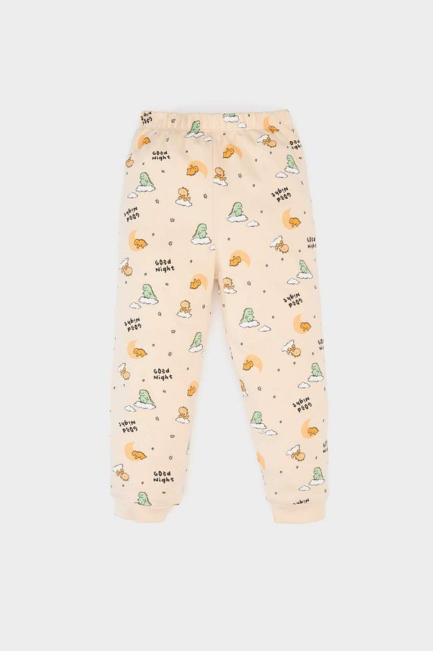 Erkek Bebek Pijama Takımı Dinazor Desenli Uzun Kollu Üst Beli Lastikli Uzun Alt  E6938A525SP - 2